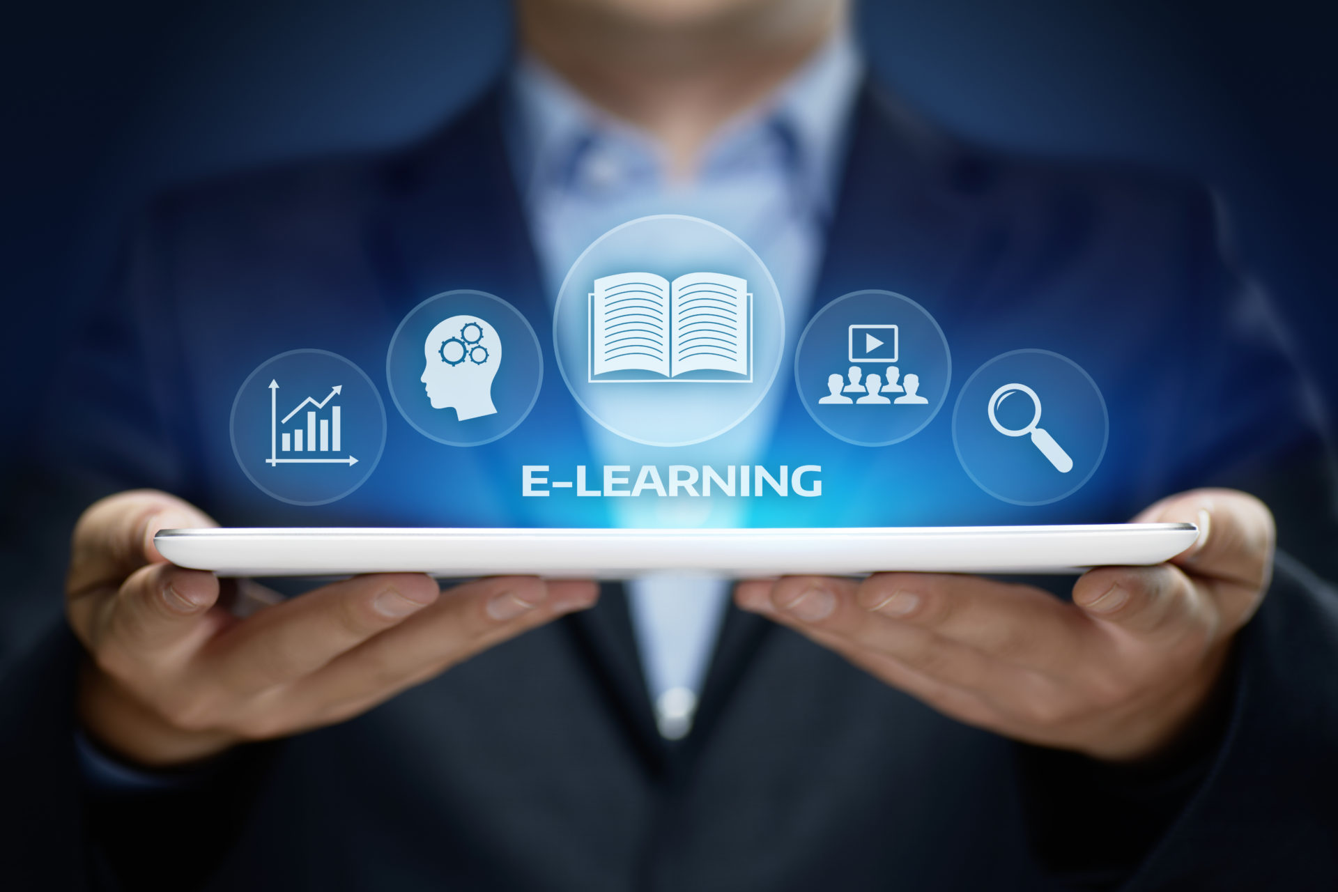 E-learning Education Internet Technology Webinar Online Courses concept.